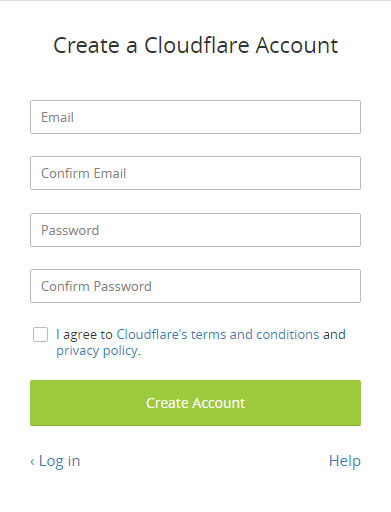Form Registrasi Cloudflare